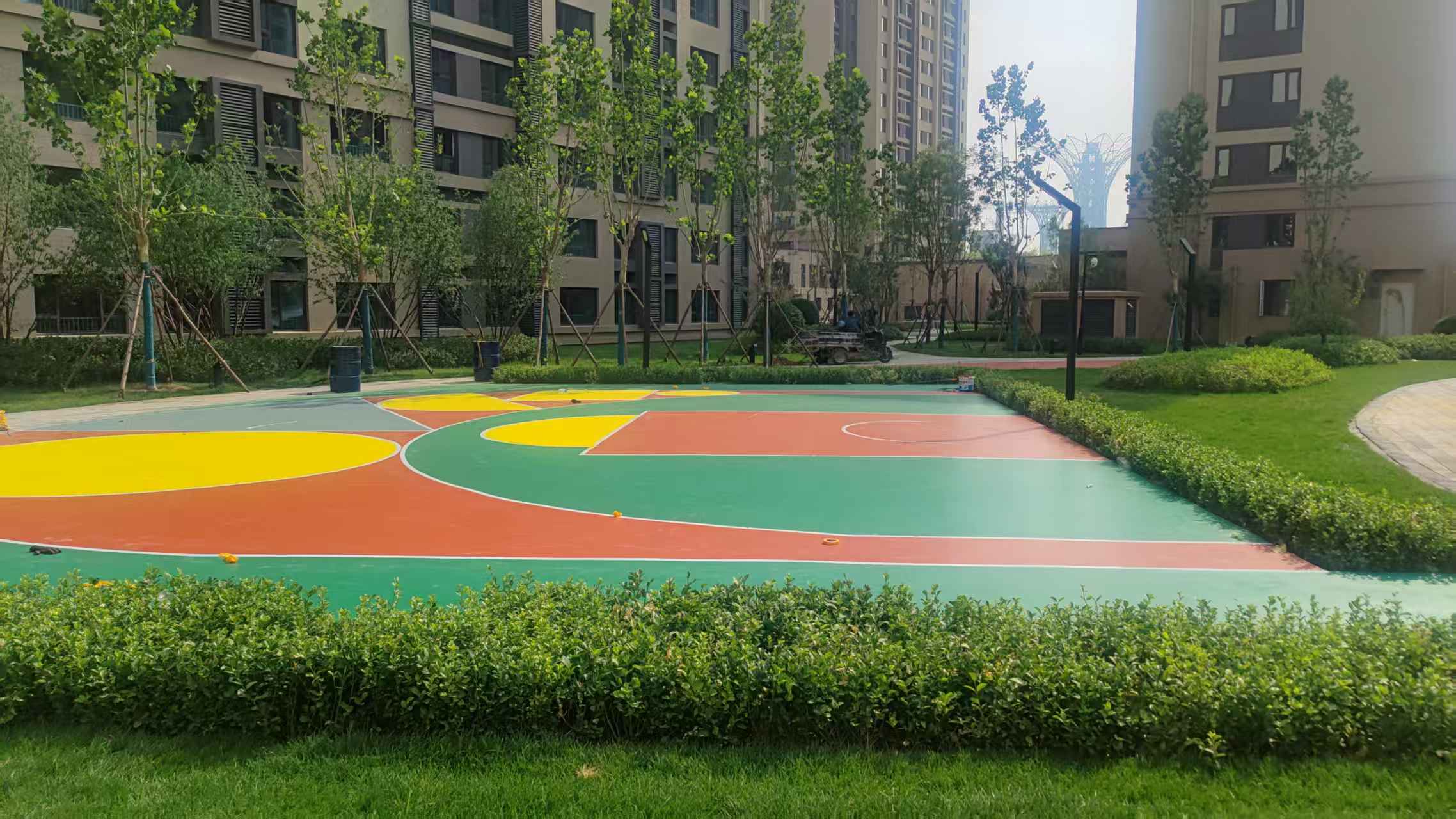 阜新市硅PU球场塑胶地面 - 一站式服务